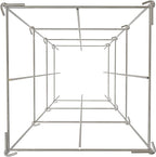 VEVOR Tomato Cages, 11.8" x 11.8" x 46.1", 10 Packs Square Plant Support Cages, Silver PVC-Coated Steel Tomato Towers for Climbing Vegetables, Plants, Flowers, Fruits