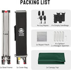 CROWN SHADES 12x12 Pop Up Canopy Outside Canopy, Patented One Push Tent with Wheeled Carry Bag, Bonus 8 Stakes and 4 Ropes, Forest Green