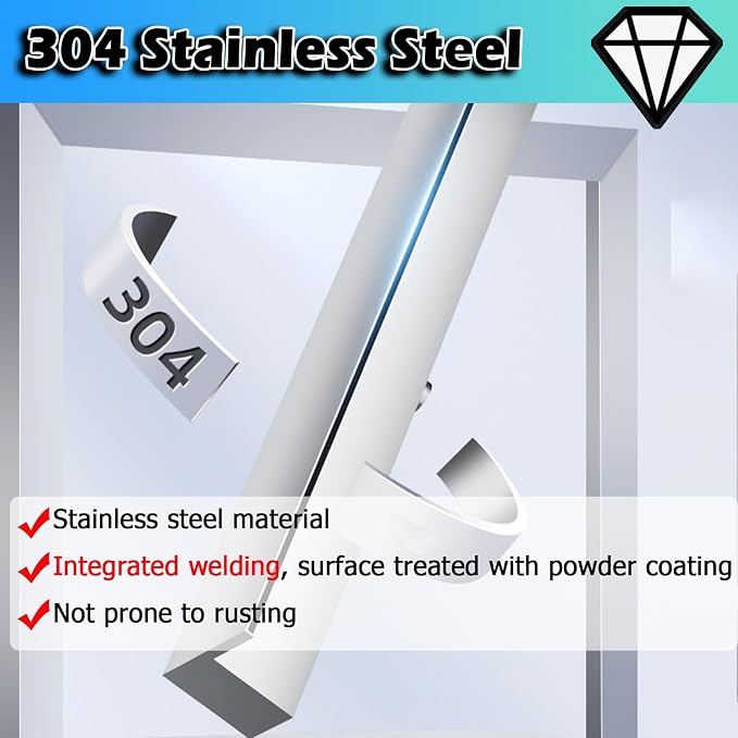 ARTSZY 304 Stainless Steel Fountain Spillway Kit with Long Hose, Black/Silver Spillway for Outdoor Waterfall, Household/Commercial Pond Waterfall for Backyard/Parks(Silver,80″/203cm)