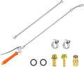 44 Inch Spray Wand, Brass 1/4" & 3/8" Barb Match Sprayer Wand Hoses, Adjustable Nozzle Stainless Steel Garden Hose Wand Sprayer Suitable for 3/4" Hose Quick Connectors