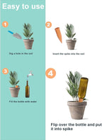 vensovo Terracotta Self Watering Spikes - 16 Pcs Potted Plant Watering Devices Vacation Self-Watering Stakes for Outdoor, Indoor Plants, Wine Bottle