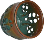 W&W Orchid Pot with Holes and Saucer for Repotting, Tan Mix, 6.5"