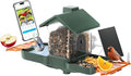 Bird Feeder with Camera and Bath, Dual-Lens 2K HD Video, AI Bird Identification, Solar Powered, Instant Alerts, IP66 Weatherproof
