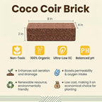 Halatool Organic Coco Coir Brick, 1 Pack Compressed Coco Coir for Plants, Coconut Fiber Substrate with Low EC & pH Balance, High Expansion Coco Peat Seed Starter Soil for Planting Gardening