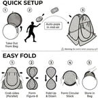 Plant Covers Pop up Gardening Net Cover,Insect Bird Barrier Netting Mesh Plant Netting Pest Guard Cover with Zip Entry for Plants, 2-Pack, Black (Black- 2 Packs)