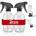 AMORIX Plastic Spray Bottles 2 Pack 360° Water Spray Bottle for Cleaning 16.9 oz/500 ml Upside Down Spray Bottle Small Mister Squirt Bottle with Adjustable Nozzle for Hair, Cooking, Plant, Pet