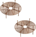 2Pack Plant Pot Grid, Cuttable Flower Pot Soil Cover Protectors with Deep Stakes, Dogs, Cats Digging Stopper, Plant Grid Pot Cover, 19cm/7.5in Diameter