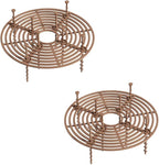 2Pack Plant Pot Grid, Cuttable Flower Pot Soil Cover Protectors with Deep Stakes, Dogs, Cats Digging Stopper, Plant Grid Pot Cover, 19cm/7.5in Diameter