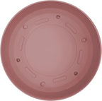 Bloem Mathers 12" Dusty Rose Round Modern Resin Garden Planter Pot with Drainage Holes and Removable Saucer Tray Included