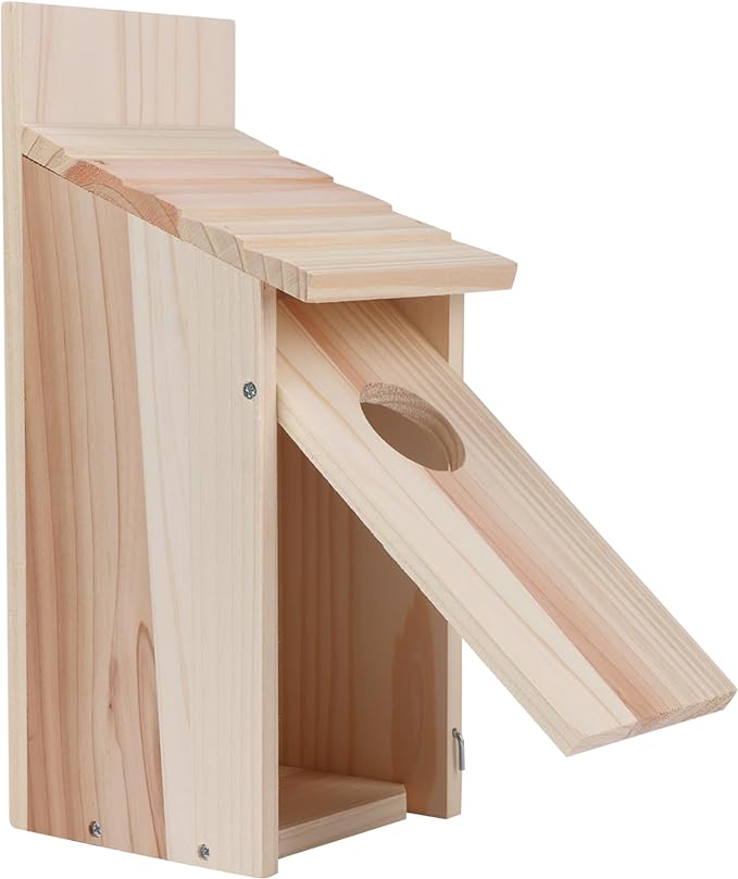 Bird House for Outside,Wooden Clearance Humming Bird Cedar Blue Bird Box House,Wren Cedar Finch House,DIY, 1Pack