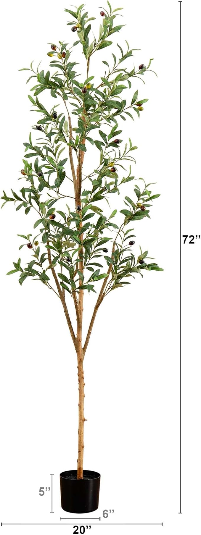 Artificial Potted Olive Tree - 6' - Green