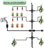 240FT Drip Irrigation System,Irrigation System for Garden with 1/2 inch Hose 1/4 inch Distribution Tubing and Accessories,Drip Irrigation Parts Garden Watering System