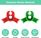 Ouligay 40pcs Plant Training Clips, Plastic Plant Clip, Lst Clips for Low Stress Training Plant Stem Support, 90 Degree Angle Plant Clips(Circle Style,Red and Green)