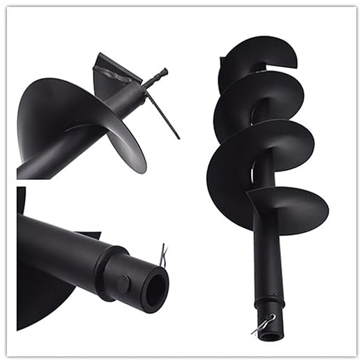 8Inch Auger Drill Bit, Planting Garden Planter Garden Drill Bit Post Hole Rapid Planter Compatible Auger Machine Head with 3/4In Shaft