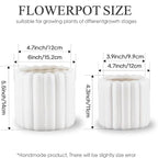 Ceramic Plant Pots,6 inch+4.7 Inch Planter Pot with Drainage Holes,Ceramic Planters for Indoor Plants,Modern Flower Pots for Indoor Outdoor Plants House & Office Décor,Cream White