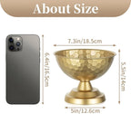 Sziqiqi Urn Vase Gold Centrepiece: 5.5in Small Vintage Vases Set for Table Decorations - Wedding Vase Elegant for Floral Arrangement - Metal Honeycomb Flower Pot for Party Reception Dinner Table