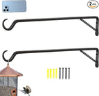 AILIN YELOKIE 2 Pack Extra Long 23 Inch Heavy-Duty Rust-Resistant Solid Steel Plant Hangers and Bird Feeder Hangers for Indoor and Outdoor Decor, Wall Hooks