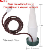 Hestya 10 Pack Plant Watering Stakes Automatic Devices Plant Self Drip Irrigation Slow Release Indoor Outdoor Terracotta Water Spikes for Potted Plants Flower (Black Base)