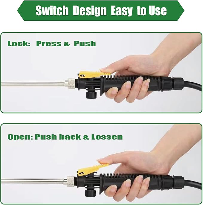Replacement Sprayer Wand for Ryobi, Stainless Steel Sprayer Wand with Adjustable Nozzle, Trigger Wand & Hose Compatible with Ryobi P2803 Sprayer (29 Inches Sprayer Wand)