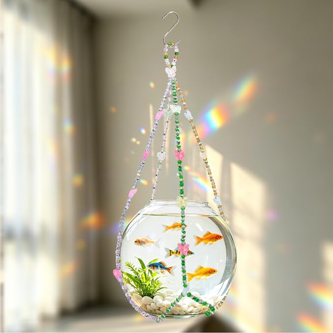 23" Macrame Plant Hanger | Butterfly Suncatcher Hanging Plant Holder with Hook,4–16 Inch Pots for Indoor Outdoor,Ideal Gift for Plant Lovers
