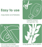 Garden Tie Green Tape, Plant Supports, Gentle On Plants (16.4ft × 0.6 inch, 1 roll, Green)