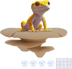 Westant Mushroom Decor for Reptile Tank, Fish Tank, Pet-Safe Bearded Dragon Tank Accessories, Realistic Terrarium Plants for Leopard Geckos, Crested Geckos, Tree Frogs, Snakes (Almond, Trio Cap)