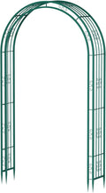 Arbuxzuy 102in Steel Garden Arch Arbor Trellis for Climbing Plants Outdoor,Yard,Wide Sturdy Durable Garden Arch for Lawn,8.5ft Climbing Plants Decorative Wire Lattice,Outdoor Wedding Arch(Green)