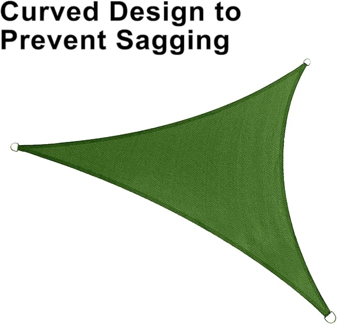 LOVE STORY Custom Size 12'x24'x26.8' Piquant Green Sun Shade Sail Right Triangle Sunshade Fabric Awning Canopy for Patio Backyard Carport Pergola (Customized)