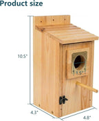 Bird Houses for Outside Clearance with Copper Guard, Pine Bird House Outdoor, Bluebird Finch Swallow Wren Chickadee No Assembly Required, 2 Packs