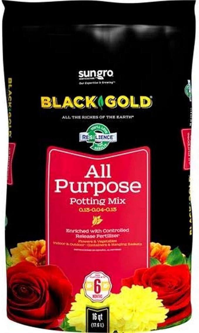 Sun Gro Horticulture Potting Soil Mix - All Purpose for House Plants, Vegetables, Herbs - 16 Qt, 4 Pack - Earthworm, Perlite, Pumice, Sphagnum