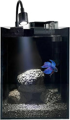Betta Fish Tank kit,Small Nano Glass Fish Tank Start Kit with Filter,LED Light for Shrimp,Small Fish,Betta (1.5 Gallon)