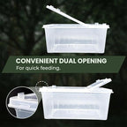 10 Pcs Reptile Breeding Box Kit & Snake Feeding Box, Portable Transparent Habitat for Spiders & Lizards, Small Reptile Enclosure with Plastic Feeder Dish, Thermometer Hygrometer & More