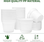 GARDIFE 20 Pack 6 inch Plant pots, planters for Indoor Plants, Flower pots, White