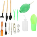 Veemoon 14pcs Gardening Tool Set with Flowerpot Shovels, Planting Scissors, and Water Spray Bottle for Indoor and Outdoor Succulent Care