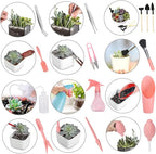 Tools, 16pcs/Set Mini Gardening Tool Set Transplanting Tool Garden Kit Transplanting Tools for Indoor Garden Plant Care(Pink), Gardening