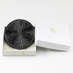 Wazakura Japanese Ikebana Kenzan Flower Holder 89mm (3.5"), Made in Japan, Round Large - Black