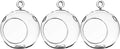 WGV Hanging Terrarium Globe, Width 3", Height 4", DIY Air Succulent Planter, Clear Glass Vase Orb with Flat Bottom, Candle Holder for Windowsill Outdoor Garden Decor, 3 Pieces Bulk