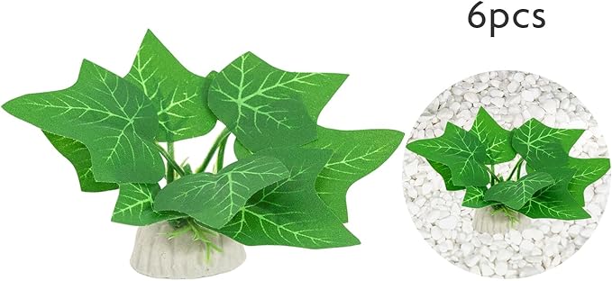6PCS Aquarium Plants Fish Tank Decorations Small Betta Silk Plastic Plants for Aquarium Decor