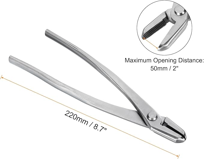 HARFINGTON Bonsai Jin Pliers 8.7 Inch 220mm Bonsai Tool Wire Plier Branch Cutter Gardening Pruner for Branch Cutting, Silver