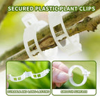 200Pcs Secured Plastic Plant Clips, New Combinable Plant Support Clips, Plant Clips for Climbing Plants, Tomato Grape Vine Vegetables Fixing Clips, Plant Clips for Trellis & Peony Cages