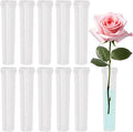 50PCS Flower Water Tubes, 2.83 Inch Plastic Water Tubes for Flowers, Floral Waters Tube with Caps, Clear Floral Vials for Single Stem Roses, Buds, Bouquets, Flower Arrangement