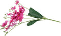 jojofuny Faux Orchid Branches with Leaves Artificial Phalaenopsis Stems Purple Faux Flowers for Living Room Home Office Indoor Decoration