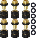 Twinkle Star 3/4 Inch Garden Hose Fitting Quick Connector Male and Female Set (6 Sets)