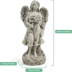 Rezpuao Angel Statue - Outdoor Angel Decor, Solar-Powered, Perfect for Patio, Lawn, Yard, Porch Decoration, Housewarming or Garden Gift