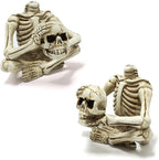 Resin Skeleton Air Plant Holders,Gothic Skeleton Planter,Halloween Plants Pot,Skull Table Top Display Planters for Air Plants and Other Mini Plants,Small Tillandsia Airplants Container