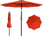 AreShark 9 FT Patio Umbrella for Outdoor, Outdoor Table Umbrella with Push Button Tilt and Crank, Outdoor Patio Umbrellas with 8 Sturdy Ribs for Market, Garden, Pool (Orange)