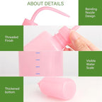 XXXFLOWER 2Pcs Watering Can,Small Squeeze Bottles for Liquids,Succulent Watering Bottle with Bend Mouth,250 ML Water Spray Bottle for Plants Flowers(Pink)