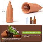 TKSCUSR 12 Pcs Self Watering Spikes Small Terracotta Plant Watering Stakes Devices Vacation Self-Watering Stakes for Indoor/Outdoor Plants