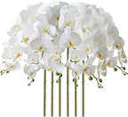 FagusHome 32" Artificial Phalaenopsis Flowers 6 Pcs Artificial Orchid Flowers Stem Plants for Home Décor (6Pcs)