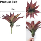 Artificial Aloe Vera Plant, 11Inch Realistic Large Fake Succulents for Indoor Outdoor Home Decor, Red